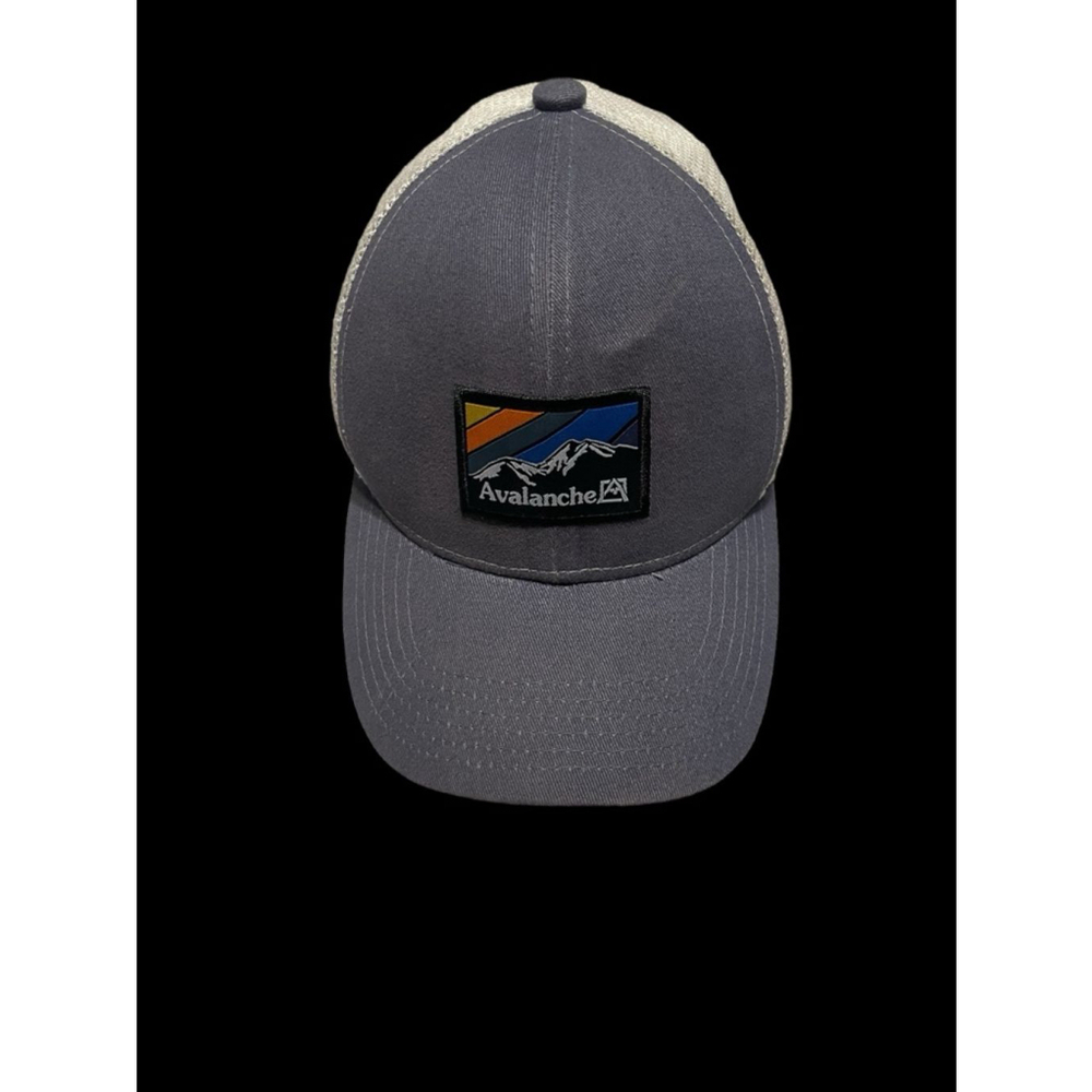 Avalanche Hat Blue White OSFM Unisex Mesh rainbow trucker SnapBack